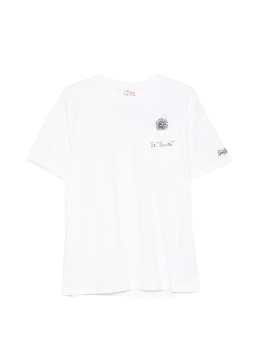 T-shirt uomo MC2 Saint Barth Austin bianca con stampa MC2 SAINT BARTH | AUSTIN04351L